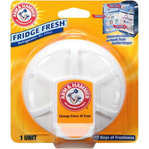 yAJEH}[gizA[n}[ x[LO\[_ ①ɃtbV ①ɗpGAtB^[ 1 Arm & Hammer Baking Soda Fridge Fresh, Refrigerator Air Filter, 1 count y񂹏izy