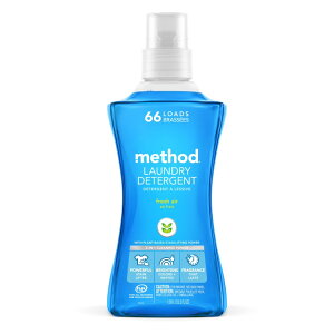 【アメリカウォルマート品】メソッド 洗濯洗剤 フレッシュエア 1.58L 66回分 Method Laundry Detergent, Fresh Air, 53.5 oz, 66 Loads 【お取り寄せ商品】
