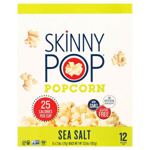 �X�L�j�[�|�b�v �O���e���t���[ �V�[�\���g �d�q�����W�p�|�b�v�R�[�� 12���� SkinnyPop Gluten-Free Sea Salt Microwave Popcorn Snack 2.8 oz 12 count �y�����񂹏��i�z