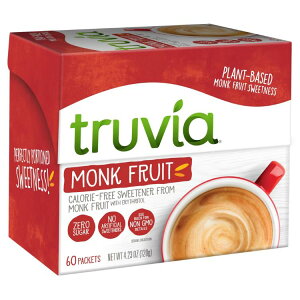 �g�D���[�r�A �����N�t���[�c�R�� �J�����[�[���Ö��� 60�� 120g Truvia Calorie-Free Sweetener from The Monk Fruit, 60 Packets (4.23 oz Carton) �y�����񂹏��i�z