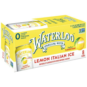 �E�H�[�^�[���[ �X�p�[�N�����O�E�H�[�^�[ �������C�^���A���A�C�X 355ml 8�{�p�b�N Waterloo Sparkling Water, Lemon Italian Ice, 12 fl oz, 8 pack cans �y�����񂹏��i�z