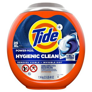 yAJEH}[giz^Ch nCWFjbNN[ p[|bY t̐܃JvZ IWi̍ 25 Tide Hygienic Clean Power PODS Laundry Detergent Pacs, Original Scent, 25 Count y