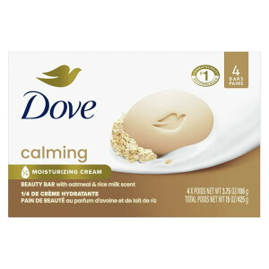 yAJEH}[giz_ r[eB[ o[\[v J[~O I[g~[CX~N 106g 4 Dove Beauty Bar Soap Calming Oatmeal & Rice Milk 3.75 oz 4 Bars y񂹏izy킹Ĕ