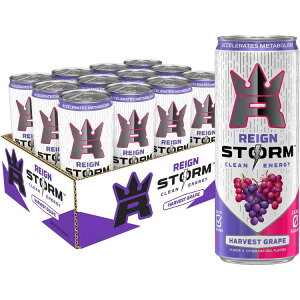 yAJEH}[gizCXg[ n[xXgO[v N[GiW[hN 355ml 12{ Reign Storm, Harvest Grape, Clean Energy Drink, 12 fl oz (Pack of 12) y񂹏izy킹
