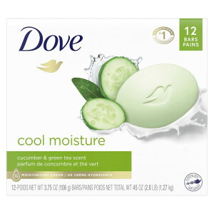 yAJEH}[giz_ r[eB[o[ oX\[v N[CX`[ LEO[eB[ 106g 12 Dove Beauty Bar Bath Soap Cool Moisture Cucumber & Green Tea 3.75 oz 12 Bars y