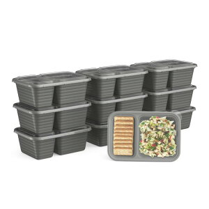 yAJEH}[gizxgS[ vbv 2Rp[gg XibNe 20_Zbg s[^[ dqWEⓀEH@Ή Bentgo Prep - 2-Compartment Snack Containers - 10 Trays & 10 Lids - P