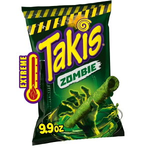 yAJEH}[giz^LX ]r nolLEgeB[`bvX 280g Takis Zombie 9.9 oz Sharing Size Bag, Habanero & Cucumber Rolled Tortilla Chips y񂹏iz