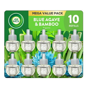 yAJEH}[gizGA[EBbN vOC FIC lߑւp u[AKxou[̍ 10 Air Wick Plug-In Scented Oil Air Freshener Warmer Refills, Blue Agave and Bamboo, 10 Count 