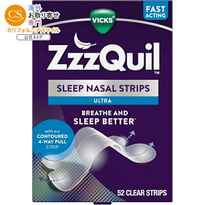 �y�|�C���gUP��1��-11��2���z���B�b�N�X �X���[�v �@�o�g���e�[�v �N���A�^�C�v 52�� Vicks ZzzQuil Sleep Nasal Strips, Clear Nasal Strips Drug Free, 52 Nasal Strips �y�����񂹏��i�z