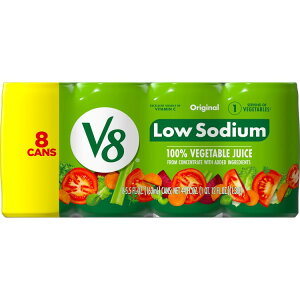 yő1000~OFFN[|zyAJEH}[gizV8 igE IWi 100% ؃W[X 162ml 8  V8 Low Sodium Original 100% Vegetable Juice, 5.5 fl oz Can, 8 Count y񂹏iz
