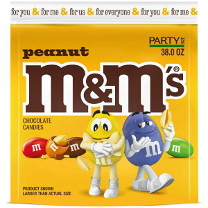 yő1000~OFFN[|zyAJEH}[gizM&M's s[ibc~N`R[gLfB p[eB[TCY - 1077g  M&M's Peanut Milk Chocolate Candy, Party Size - 38 oz Bag y񂹏