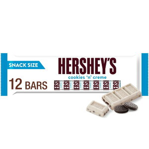 yő1000~OFFN[|zyAJEH}[gizn[V[Y NbL[&N[ XibNTCY LfB o[ 12g 12  Hershey's Cookies 'n' Creme Snack Size Candy, Bars 0.45 oz, 12 Count y