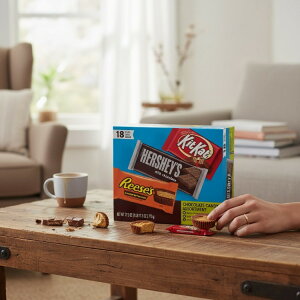 yAJEH}[gizn[V[Y LbgJbg [ZX A\[g~N`R[gLfB oGeB{bNX 773g Hershey's, Kit Kat And Reese's Assorted Milk Chocolate Candy, Variety Box 27.3