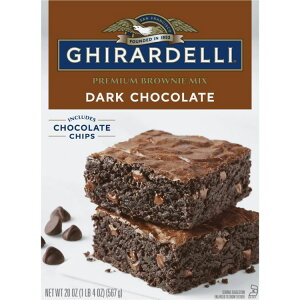 yAJEH}[gizMf _[N`R[g v~AuEj[~bNX `R[g`bv 566g Ghirardelli Dark Chocolate Premium Brownie Mix, Includes Chocolate Chips, 20 oz Box y