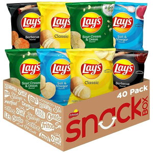 yő1000~OFFN[|zyAJEH}[gizCY |eg`bvX oGeBpbN XibN`bvX 40  }`pbN Lay's Potato Chip Variety Pack Snack Chips, 40 Count Multipack Lays 