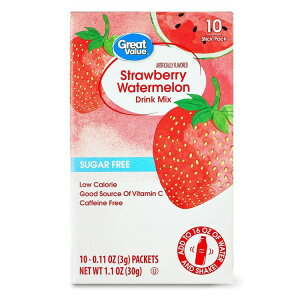 yAJEH}[gPBzO[go[ Xgx[EH[^[hN~bNX 4g 10 Great Value Sugar-Free Strawberry Watermelon Powdered Drink Mix, 0.11 oz, 10 Packets y