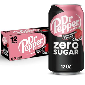 yMAX1040~OFFN[|zyAJEH}[gizhN^[ybp[ [VK[ Xgx[N[\[_|bv 354ml 12ʃpbN Dr Pepper Zero Sugar Strawberries and Cream Soda Pop, 12 fl oz, 12