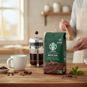 【最大1000円OFFクーポン】【アメリカウォルマート品】スターバックス アラビカ豆 モカ ナチュラルフレーバー 約311g Starbucks Arabica Beans Mocha, Naturally Flavored, Ground Coffee, 11 oz 【お取り寄せ商品】