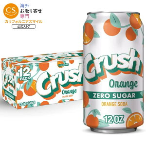 �N���b�V�� �J�t�F�C���t���[ �[���V���K�[ �I�����W�\�[�_�|�b�v ��354ml 12 �ʃp�b�N Crush Caffeine Free Zero Sugar Orange Soda Pop, 12 fl oz, 12 Pack Cans �y�����񂹏��i�z�y���킹�Ĕ��������z