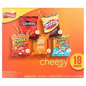 yő1000~OFFN[|zyAJEH}[giztg[ `[YXibN`bvX oGeBpbN 18 }`pbN{bNX Frito-Lay Cheesy Snack Chips Variety Pack, 18 Count Multipack Box