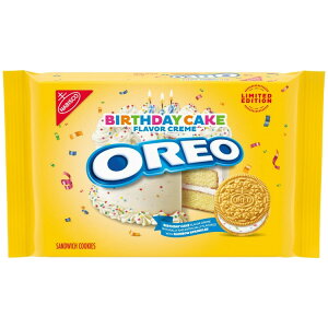 yő1000~OFFN[|zyAJEH}[gizII S[f o[Xf[ P[L N[ ThCb` NbL[ 302g OREO Golden Birthday Cake Creme Sandwich Cookies, Limited Edition, 10.68 oz 