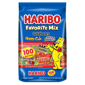 【全品対象・常時2個300円・3個800円・4個1000円OFFクーポン】【アメリカウォルマート品】ハリボー フェイバリットミックス 100個入りグミキャンディ 約1187g HARIBO Favorite Mix 100ct Gummy Candy, 41.9 oz