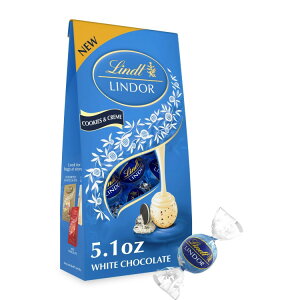 yAJEH}[gizc h[ NbL[N[ zCg`R[g LfB gt 144g  Lindt Lindor Cookies and Creme White Chocolate Candy Truffles, 5.1 oz. Bag y