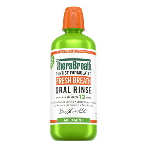 �y�A�����J�E�H���}�[�g�i�z�Z���u���X �t���b�V���u���X �}�E�X�E�H�b�V�� �}�C���h�~���g �A���R�[���t���[ ��999ml TheraBreath Fresh Breath Mouthwash Mild Mint Alcohol-Free 33.8 fl oz �y�����񂹏��i
