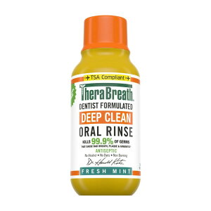 yAJEH}[gizZuX fB[vN[ }EXEHbV tbV~g 88ml TheraBreath Deep Clean Mouthwash Fresh Mint Flavor Formulated 3 fl oz y񂹏izy킹