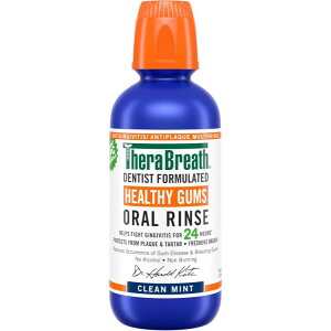 【アメリカウォルマート品】セラブレス ヘルシーガムズ マウスウォッシュ クリーンミント 約473ml TheraBreath Healthy Gums Mouthwash Clean Mint 16 fl oz 【お取り寄せ商品】【合わせて買いたい】