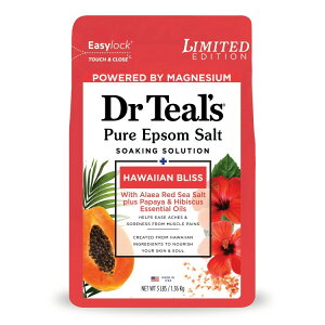 yAJEH}[gizhN^[eB[Y nCAuX Gv\\g }OlVE\[N ppCnCrXJX 1.36kg Dr Teal's Hawaiian Bliss Epsom Salt Magnesium Red Sea Salt Papaya & Hibis