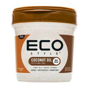 �G�R�X�^�C�� �R�R�i�b�c�I�C�� �w�A�X�^�C�����O�W�F�� ��473ml Eco Style Coconut Oil Hair Styling Gel, 16 oz �y�����񂹏��i�z