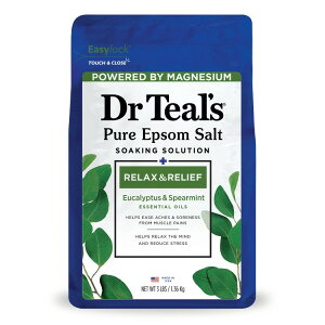 yAJEH}[gizhN^[eB[Y Gv\\g }OlVE \[N [JXyA~gz 1.36kg Dr Teal's Epsom Salt Magnesium Soak Relax & Relief with Eucalyptus & Spearmint 1.36kg y