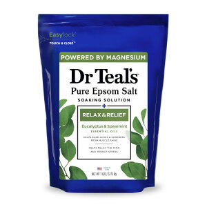 yAJEH}[gizhN^[eB[Y Gv\\g }OlVE \[N [JXyA~gz 3.175kg Dr Teal's Epsom Salt Magnesium Soak Relax & Relief with Eucalyptus & Spearmint 3.175kg y