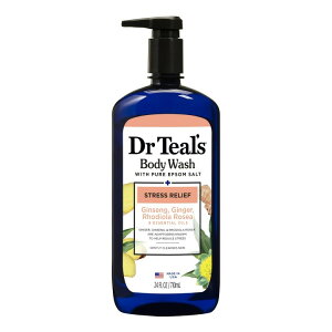 yAJEH}[gizhN^[eB[Y XgX[t {fBEHbV WW[ WZ fBI[Az 709ml Dr Teal's Stress Relief Body Wash with Ginger Ginseng & Rhodiola Rosea