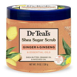 yAJEH}[gizhN^[eB[Y VA VK[ {fBXNu I lQ GbZV ICz 538g Dr Teal's Shea Sugar Body Scrub with Ginger Ginseng & Essential Oil 19 oz y