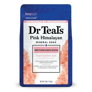 yAJEH}[gizhN^[eB[Y Gv\\g }OlVE \[N sNq}~lz 1.36kg Dr Teal's Epsom Salt Magnesium Soak Restore & Replenish with Pink Himalayan Mineral 1.36kg 