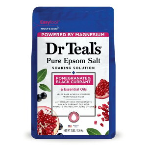 yAJEH}[gizhN^[eB[YGv\\g }OlVE\[N UNICubNJg 1.36kg Dr Teal's Epsom Salt Magnesium Soak Pomegranate Oil & Black Currant 1.36kg y