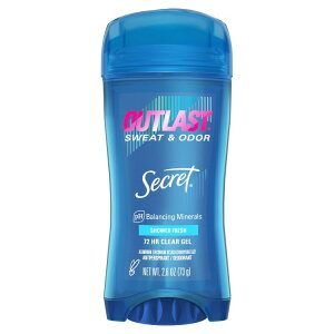 yAJEH}[gizV[Nbg AEgXg NAWF fIhg V[tbV̍ 73g Secret Outlast Clear Gel Antiperspirant Deodorant Shower Fresh Scent 2.6 oz y񂹏