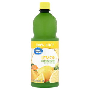yAJEH}[gPBzO[go[ 100%W[X 946ml Great Value Lemon 100% Juice, 32 fl oz y񂹏izy킹Ĕz