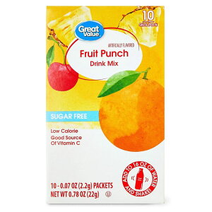 yAJEH}[gPBzO[go[ t[cp` hN~bNX 2.2g 10 Great Value Fruit Punch Drink Mix, 0.78 Oz, 10 Count y񂹏izy킹Ĕz