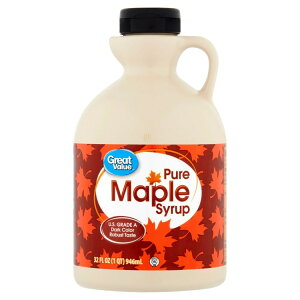 yAJEH}[gPBzO[go[ sA[vVbv 946ml Great Value, Pure Maple Syrup, 32 fl oz y񂹏izy킹Ĕz