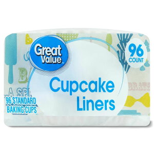yAJEH}[gPBzO[go[ JbvP[LCi[ zCg 96 Great Value Cupcake Liners, White, 96 Count y񂹏izy킹Ĕz
