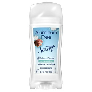 【アメリカウォルマート品】シークレット アルミニウムフリー クリアソリッド クリアオーシャンセント 約68g Secret Aluminum Free Clear Solid Clear Ocean Scent 2.4oz 【お取り寄せ商品】【合わせて買い