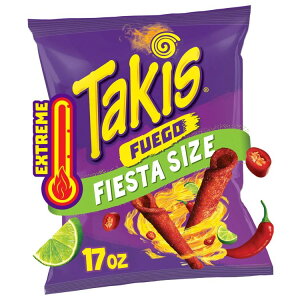 yAJEH}[giz^LXEtGS tBGX^TCY zbg`ybp[C[geB[`bvX 482g Takis Fuego 17 oz Fiesta Size Bag, Hot Chili Pepper & Lime Rolled Tortilla Chips y