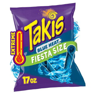 yAJEH}[giz^LX u[q[g tBGX^TCY zbg`ybp[[geB[`bvX 482g Takis Blue Heat 17 oz Fiesta Size Bag, Hot Chili Pepper Rolled Tortilla Chips y