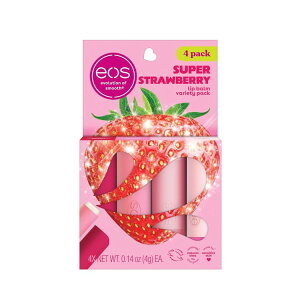 yAJEH}[gizCIX X[p[Xgx[ bvo[ oGeBpbN qp 0.14IX eos Super Strawberry Lip Balm Variety Pack Made for Sensitive Skin 0.14 oz y񂹏izy