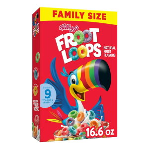 yAJEH}[gizPbO t[c[v VA IWi 459g Kellogg's Froot Loops, Family Size, Original, 16.6oz Box (1 Box) y񂹏izy킹Ĕz