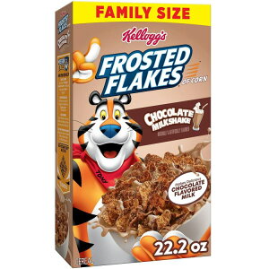 yAJEH}[gizPbO tXebht[N VA t@~[TCY `R[g~NVFCN 629g Kellogg's Frosted Flakes Family Size, Chocolate Milkshake, 22.2oz Box (1 Box) y