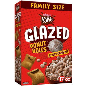 yAJEH}[gizPbO NCu O[Yh h[ic z[ VA t@~[TCY O[Yh`R[g 481g Kellogg's Krave Glazed Donut Holes Cereal,Family Size, Glazed Chocolate, 17